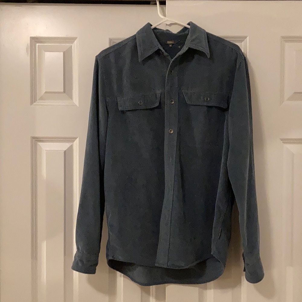 Steel blue button down